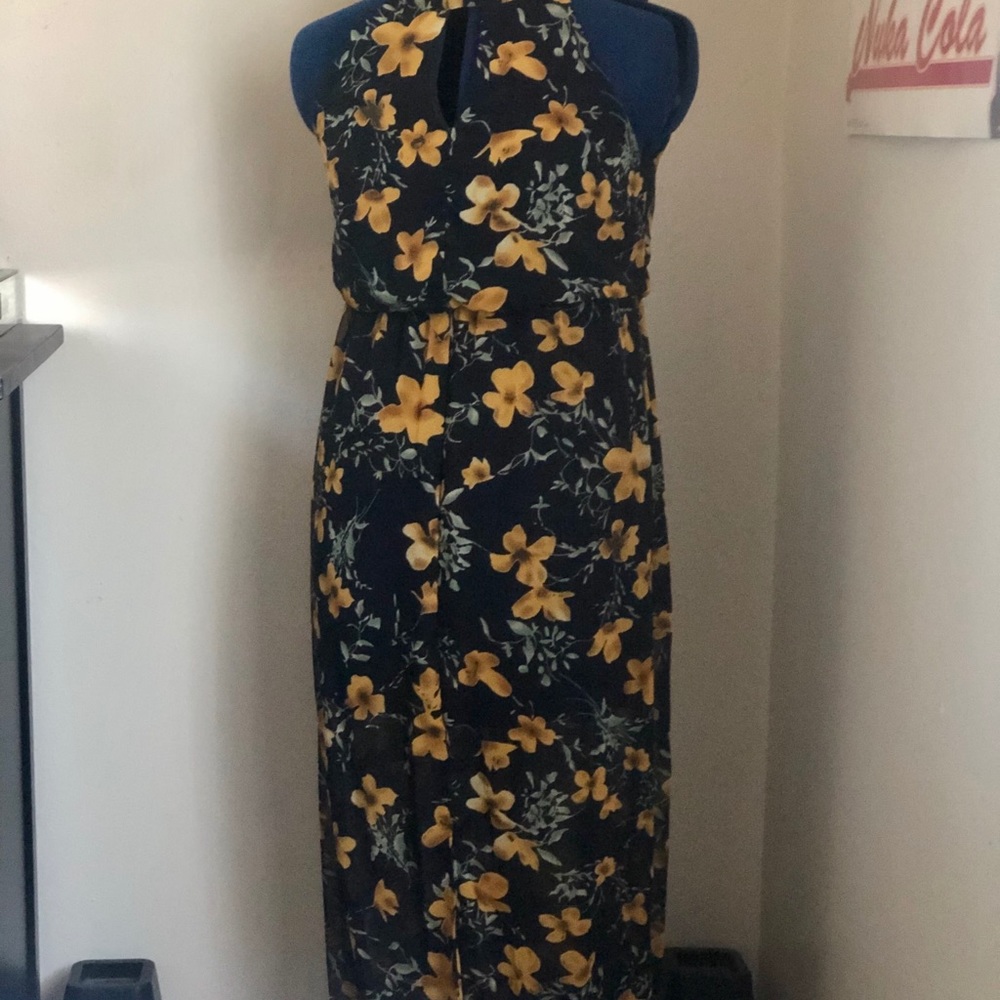 NavyBlue Floral Dress